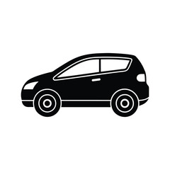 black car isolated on white