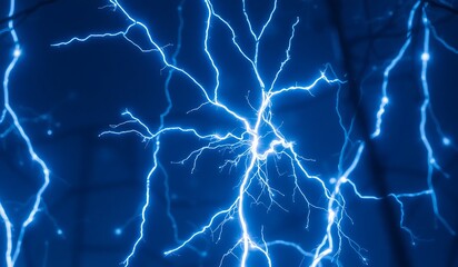 A cold and ethereal visualization of white and cyan electrical sparks running through dark branches, evoking a supernatural winter energy effect