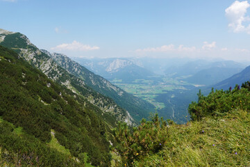Naklejka premium The view from the top of Hoher Sarstein mountain, Upper Austria region