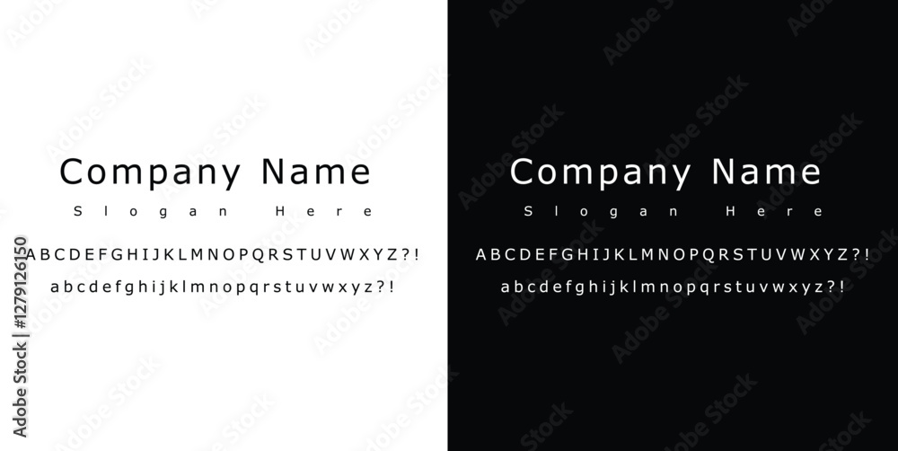Fototapete modern sans serif font vector template for branding and logo design – clean and minimalist typograph