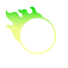 cerchio di fuoco colorato su fondo trasparente 