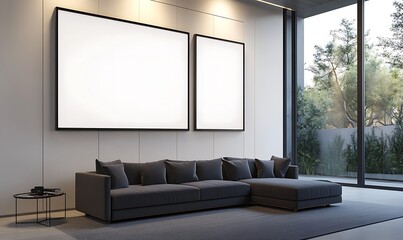 Minimalist indoor wall sign design featuring a blank illuminated area for customization.