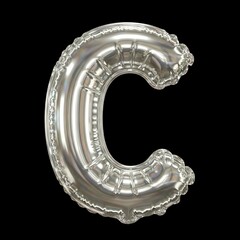 Elegant Silver Holographic Soil Balloon 'X' for Special Occasions