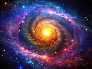 Cosmic Galaxy Core - Night Sky Digital Art