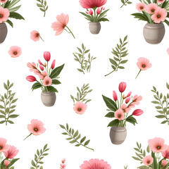 seamless pattern with flowers