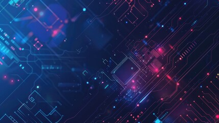Fototapeta premium Abstract Circuit Board Technology Background