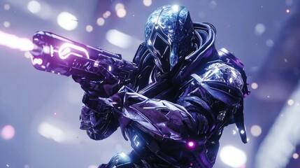 Crystalline Warframe:  Cyberpunk Sci-fi Action