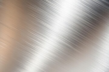 Brushed stainless steel surface, industrial background with light reflections and smooth gradients