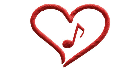 Musical heart design digital art transparent background creative environment artistic viewpoint passion concept
