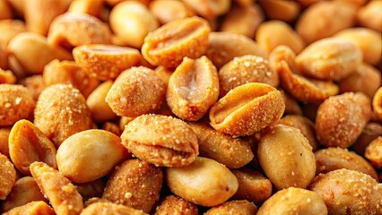 Fototapeta premium Crispy Fried Peanuts Close Up - Delicious Snack Photography