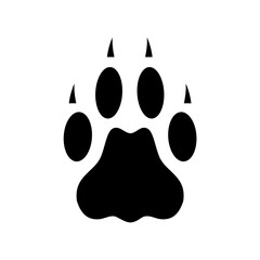 Cheetah paw print silhouette. Vector image © Sakiman