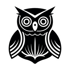 owl on white background