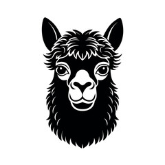 Eye Catching Alpaca Head Silhouette Designs