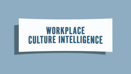 Workplace Culture Intelligence. A card isolated on blue background.
