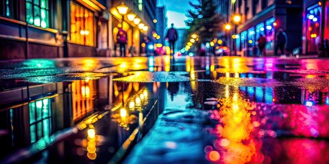 Obraz premium Dark Mysterious Atmospheric Reflections Tilt-Shift