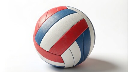 Red, White and Blue Volleyball 3D Render, Close-up, Sport Equipment, Volleyball Photography Volleyball, 3D Render