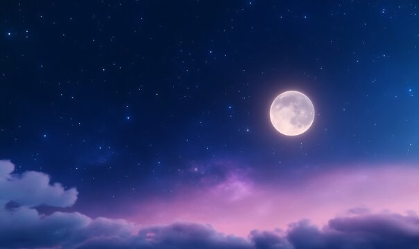 A vibrant anime-style night sky featuring glowing stars in a bright cosmic setting.