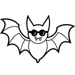 vector illustration of a cartoon bat