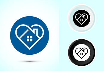 Home care icon design illustration, House care logo icon