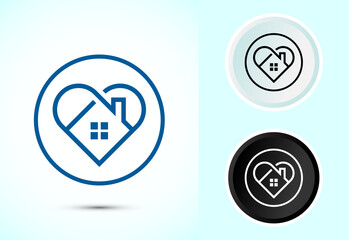 Home care icon design illustration, House care logo icon