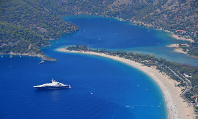 Obraz premium A view from Oludeniz in Fethiye, Turkey.