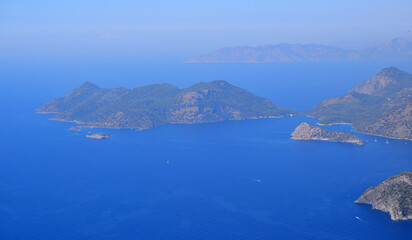 Obraz premium A view from Oludeniz in Fethiye, Turkey.