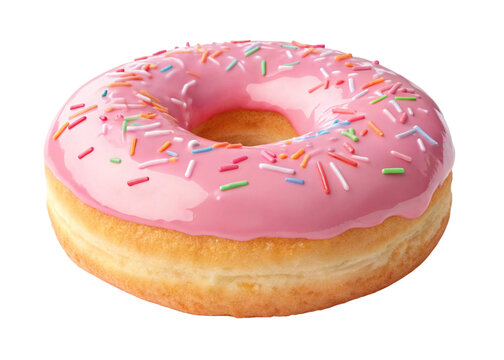 donut isolated on white background, AI