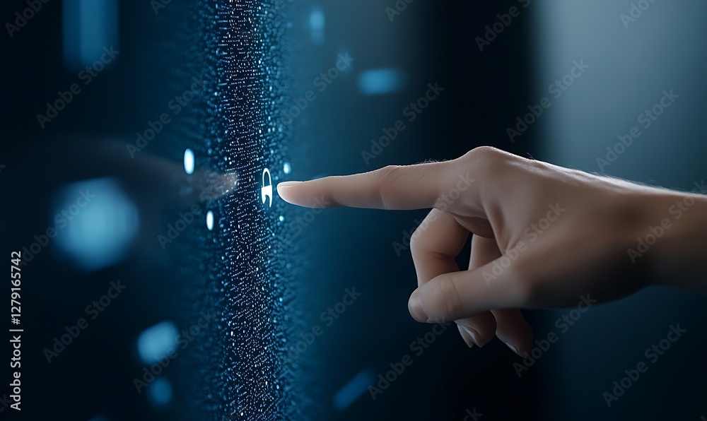 Poster digital artwork of an ai assistant interface with interactive elements and a modern design.