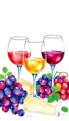 Whimsical Watercolor Culinary Scene