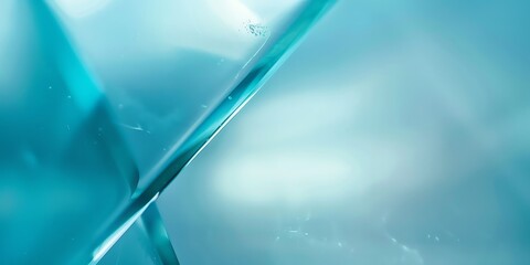 Extreme macro photo of a polished triangle glass partially encasing a clear sphere, with multicolor edges, soft refraction, and a blurred violet-emerald backdrop. Warm, natural tones, depth of field, 