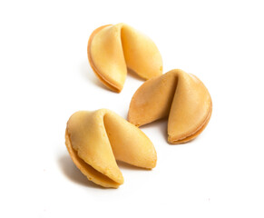 fortune cookies on white background