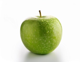 Fresh Green Apple Isolated on White Background for Healthy Lifestyle Concept