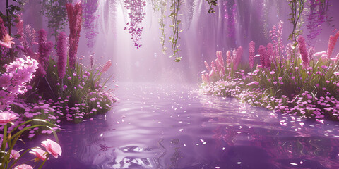 A dreamlike landscape where thoughts take physical form, illustrating the fluid nature of consciousness and imagination.