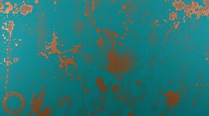 Teal and copper abstract texture with a grainy film effect and soft gradients.