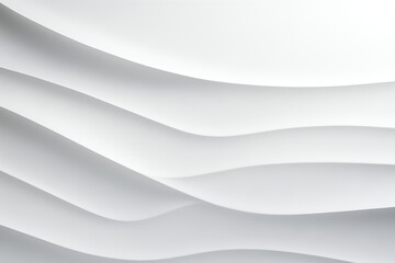 Smooth, flowing white waves create serene and modern backdrop, perfect for design projects or minimalist aesthetics. soft shadows add depth and texture to composition