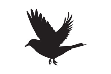 Flying Bird Silhouette Clipart Set