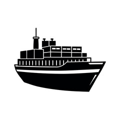 Obraz premium Cargo Ship Vector Designs for Logos
