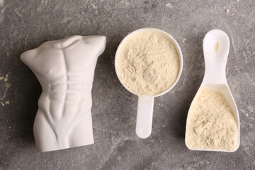 torso figurewhite house usa figure on usa flag and spoons of protein powder