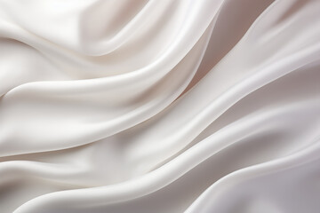 Obraz premium Elegant white silk fabric with soft shimmer, creating luxurious and smooth texture. flowing drapes evoke sense of sophistication and grace