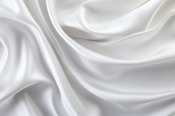 Obraz premium Elegant white silk fabric with soft shimmer, creating luxurious texture and smooth appearance. Perfect for various design applications and decor