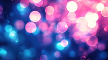 Fototapeta premium Abstract Pink and Blue Bokeh Lights Background