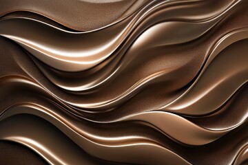 Obraz premium Abstract background - seamless texture of brushed metal in Mocha Mousse color, smooth metallic reflections, modern design aesthetics