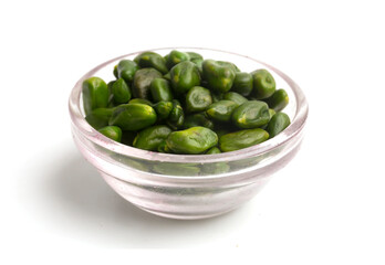 raw peeled pistachios in a bowl