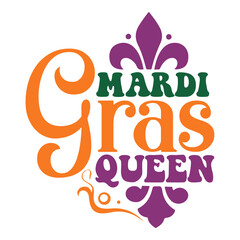 Mardi gras queen SVG Design
