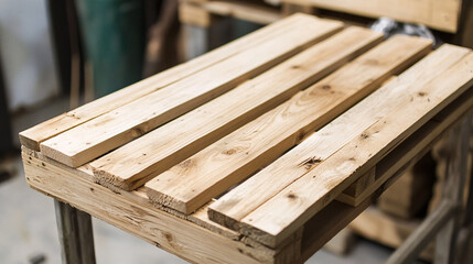 Handmade Wooden Bench with Organized Slat Design