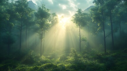 Trees sunlight shining forest wallpaper images