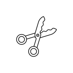Fototapeta premium Craft Outline Scissors Icons, Zigzag Blades for Decorative Cuts & Crafting Projects