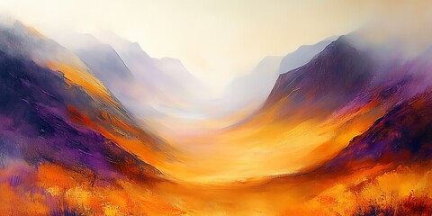 Misty Mountain Valley Landscape
