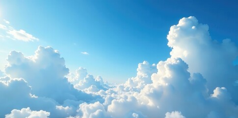 Clouds bring a sense of freedom to the open blue sky, sky, vast