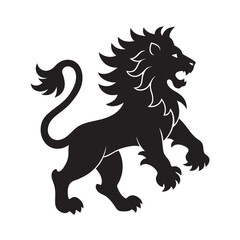 Bulgarian lion silhouette for heraldic vector art and national Pride branding assets